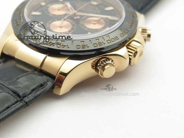 MiroTime 0326 Comfortable Daytona 116515 Noob 1:1 Best Edition Black RG Dial On Black Leather Strap A 3788